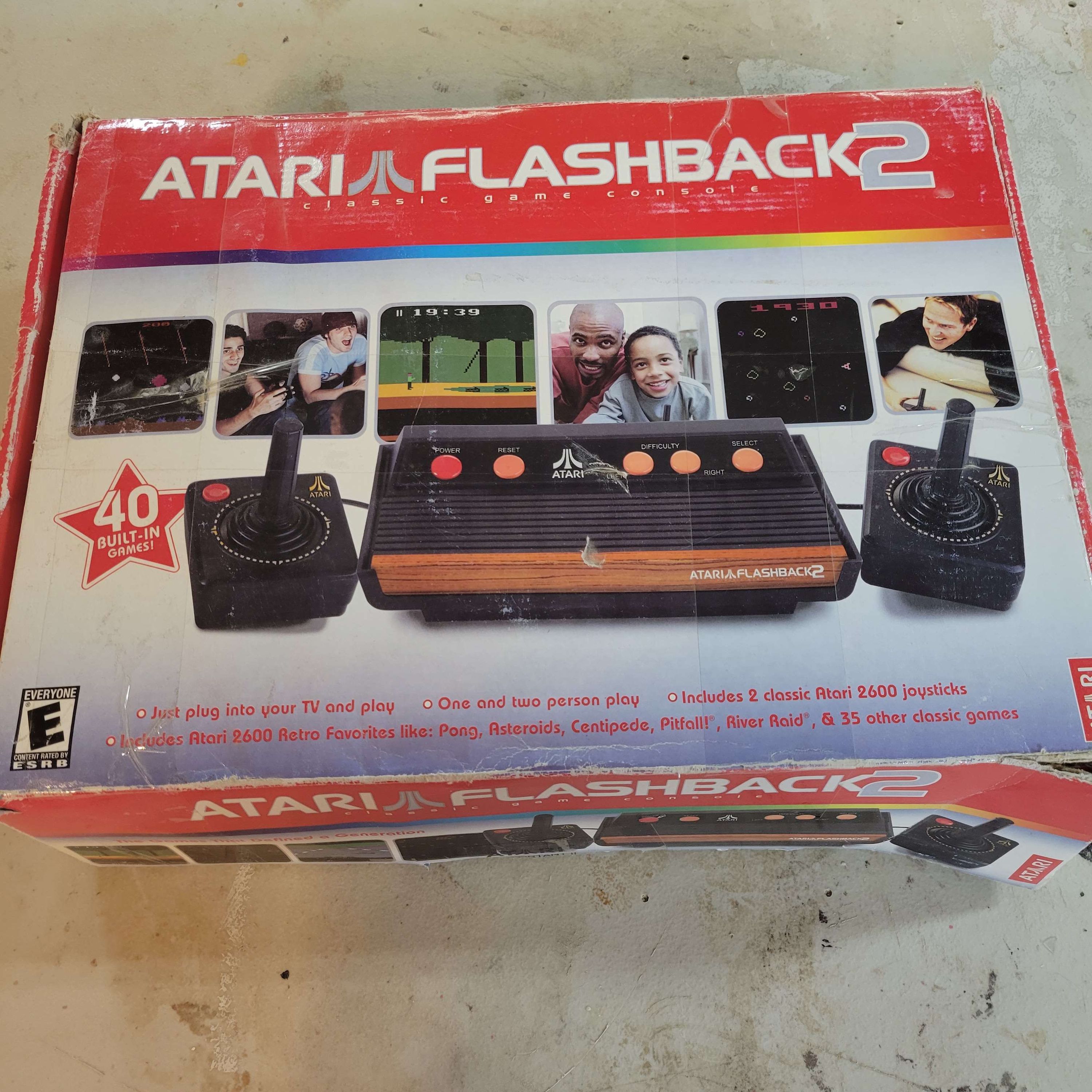 Atari Flashback 2 console styled after the woodgrain design of the original Atari 2600