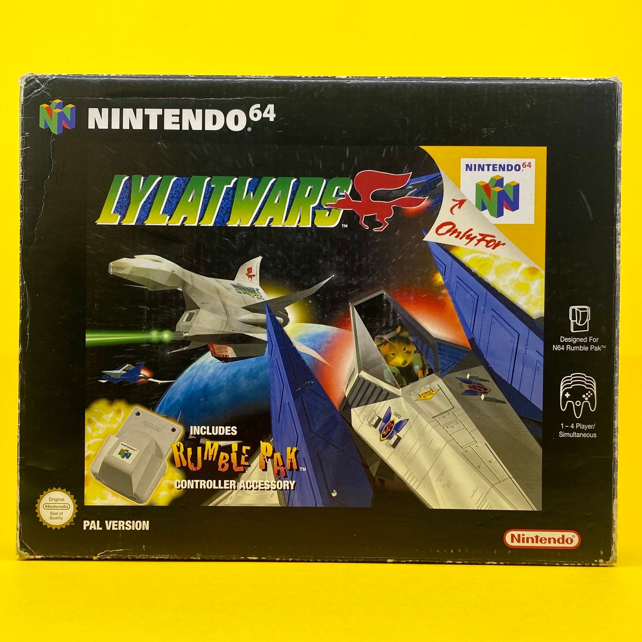 Complete-in-box PAL copy of Lylat Wars for the Nintendo 64 with original box and cartridge